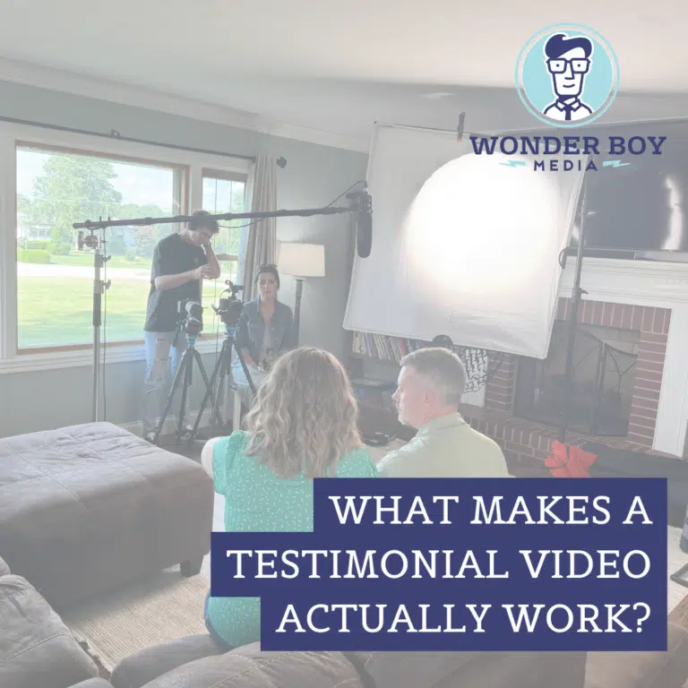 Wonder Boy Media testimonial video set up for Wendell Foster for a blog post featured image