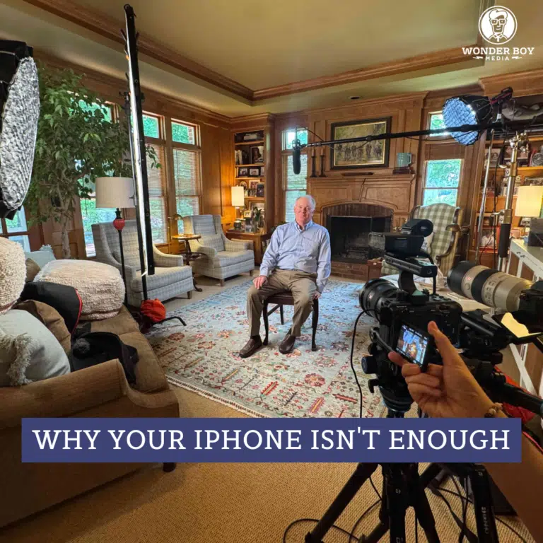 Wonder Boy Media interview video set up for EM Ford 100th Anniversary documentary video for blog post featured image